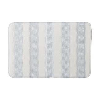Lichtblauwe Streep Zachte Crème Beige Boho Boerder Badmat