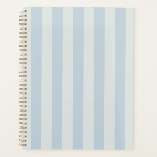 Lichtblauwe Strepen Planner (Voorkant)