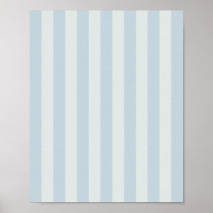Lichtblauwe Strepen Poster