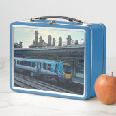 Lichtblauwe trein, station Sheffield (In situ)