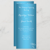 Lichtblauwe Trouwprogramma's Rack Kaarten Hartjes (Voorkant / Achterkant)