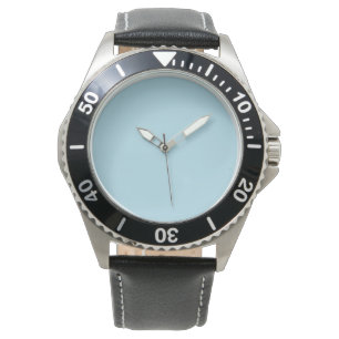 Lichtblauwe, vaste kleur horloge