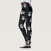 Lichtblauwe verf afdrukken leggings (Links)