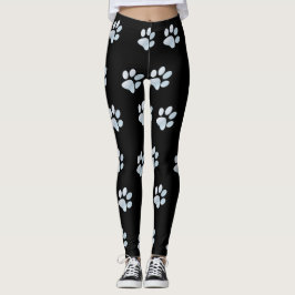 Lichtblauwe verf afdrukken leggings