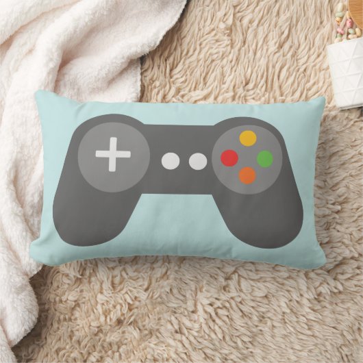 Lichtblauwe Videogames Controller Kussen (Deken)