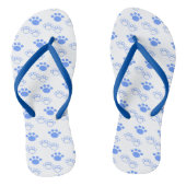 Lichtblauwe & witte Paw Teenslippers (Voetbed)
