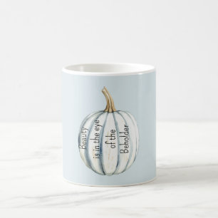 Lichtblauwe Witte Pompoen Schoonheid Is Koffiemok
