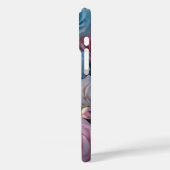 Lichtblauwe, Witte & Roze Rozen Case-Mate iPhone Case (Achterkant / Links)