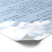 Lichtblauwe wolk Bachelorette Weekendroute Poster (Hoek)