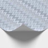 Lichtblauwe zigzag cadeaupapier (Hoek)