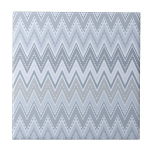 Lichtblauwe zigzag tegeltje