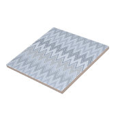 Lichtblauwe zigzag tegeltje (Zijkant)