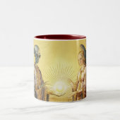Lichtbol ontmoeting - Mug Tweekleurige Koffiemok (Center)