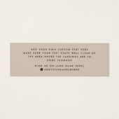 Lichtbruin custom logo stud oorbel display kaart (Achterkant)