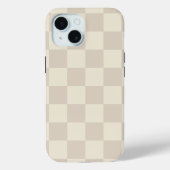 Lichtbruin en gebroken wit schaakbord Case-Mate iPhone case (Achterkant)