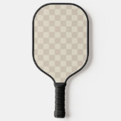 Lichtbruin en gebroken wit schaakbord pickleball paddle (Achterkant)