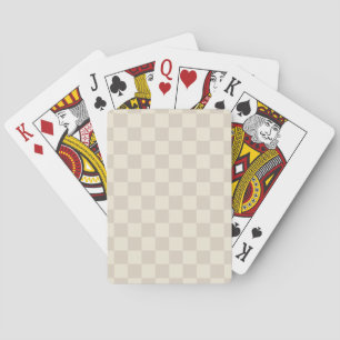 Lichtbruin en gebroken wit schaakbord pokerkaarten