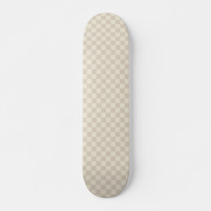 Lichtbruin en gebroken wit schaakbord skateboard