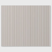 Lichtbruin en witte strepen patroon cadeaupapier (Vlak)
