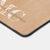 Lichtbruin hout Carpenter Monogram Bureaumat (Hoek)