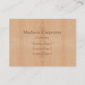 Lichtbruin hout Carpenter Monogram Visitekaartje (Achterkant)