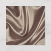 Lichtbruin zijdeweefsel vierkante visitekaartje (Achterkant)