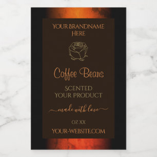 Lichtbruine bruine bruine etiketten van producten,