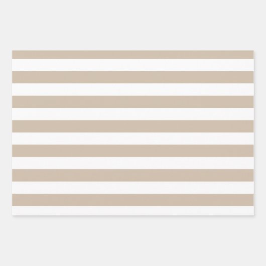 Lichtbruine en witte strepen inpakpapier vel (Voorkant 2)