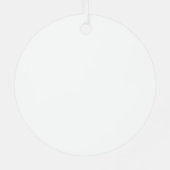 Lichtbruine houtnerf Custom Monogram Metalen Ornament (Achterkant)