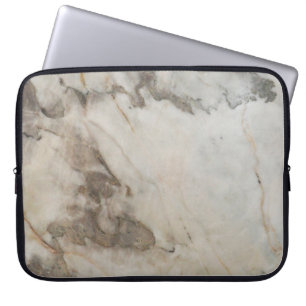 Lichtbruine marmer-steentextuur achtergrond.abstra laptop sleeve