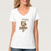Lichtbruine Mini Art Bird T-shirt (Voorkant)