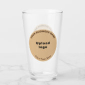 Lichtbruine ronde vorm zakelijk merk, glazen beker (Achterkant)