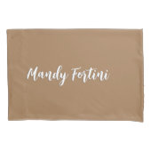 Lichtbruine vlakte Elegante Minimalistische Kallig Kussensloop (Voorkant)