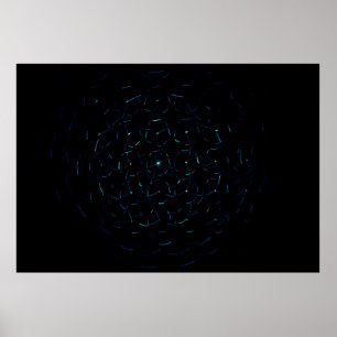 Lichtdecoraties in het donkere gebied poster