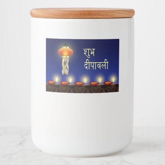 Lichtdiwali-lamp - Etiket voor voedselverpakkingen (Voorkant)