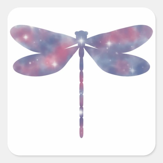 Lichtdunne Dragonfly Starscape Sticker (Voorkant)