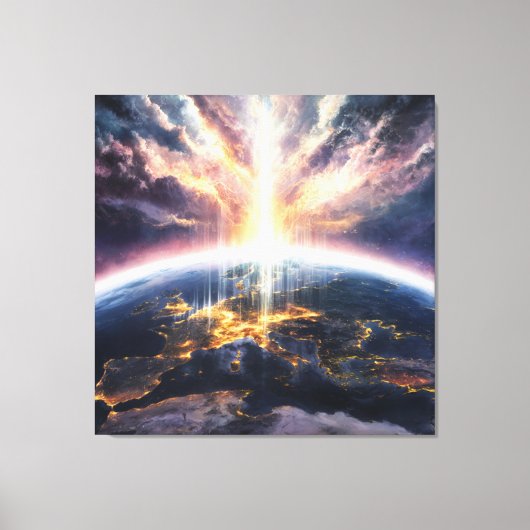 *~* Lichte Aarde Wereld Kosmische AP70 Liefde Canvas Afdruk (Voorkant)
