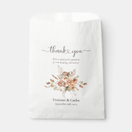 Lichte Aardtint Bloemige Rustieke Trouw Dankjewel Bedankzakje