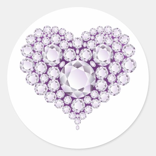 Lichte Amethyst-Pareltjes Ronde Sticker (Voorkant)
