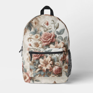 Lichte Antiek bloemen perfectie Bedrukte Rugzak