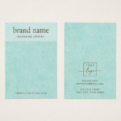 Lichte aqua blue texture earring Display card Visitekaartje (Voorkant /achterkant)