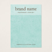 Lichte aqua blue texture earring Display card Visitekaartje (Voorkant)