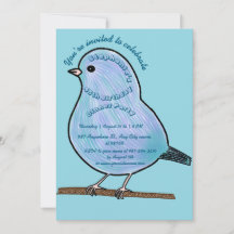 Lichte Azure 45e Verjaardag Cute Bird Dinner Party