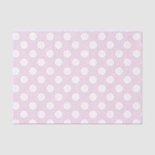 Lichte Baby Roze en Witte Polka Dots Birthday Part Tissuepapier