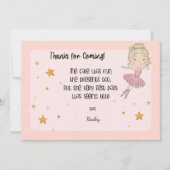 Lichte Ballerina Dankkaart Bedankkaart (Voorkant)