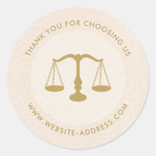 Lichte beige linnen textuur gepersonaliseerde teks ronde sticker
