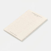 Lichte Beige Linnen Textuur Persoonlijk Post-it® Notes (Schuin)