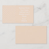 Lichte Bisque Polka Dot Sjabloon Visitekaartjes (Voorkant / Achterkant)