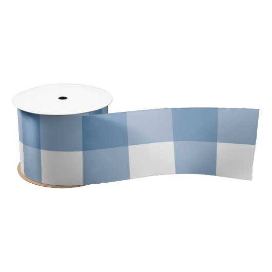 LICHTE BLAUW EN WITTE BUFFALO CONTROLE SATIN RIBBO LINT (Spoel)