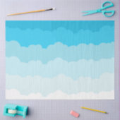 Lichte blauwe en witte hemelwolken tissuepapier (Craft)
